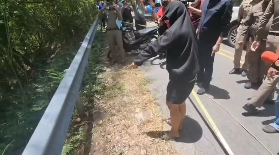 พบแล้วร่าง "ป้าอ้อย" ถูกโยนทิ้งหน้าผา ริมอ่างเก็บน้ำเขื่อนศรีนครินทร์