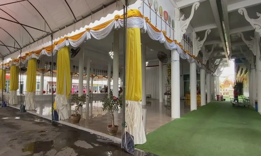 "วัดไร่ขิง" จัดเตรียมสถานที่ เตรียมรับร่าง "ครูชลธี ธารทอง" ศิลปินแห่งชาติ