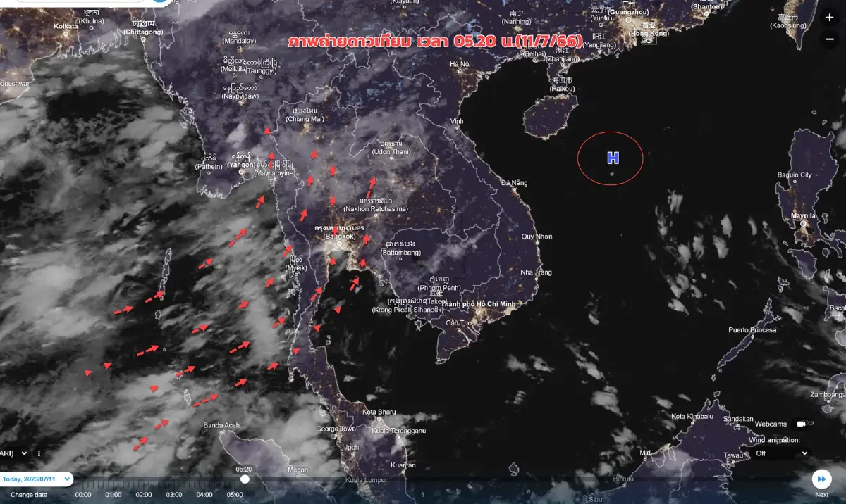 กรมอุตุฯเตือนระวังน้ำท่วม "กลาง-ตะวันออก-ใต้"รับมือ"ฝนตกหนัก" กทม.ฝน 60%