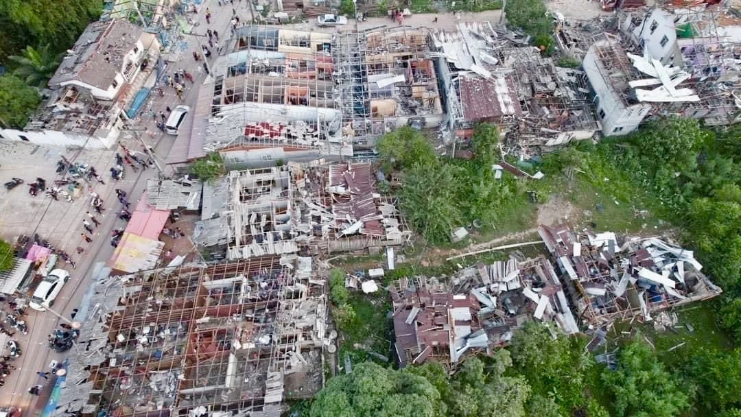 โกดังเก็บพลุระเบิด ตลาดมูโนะ นราธิวาส