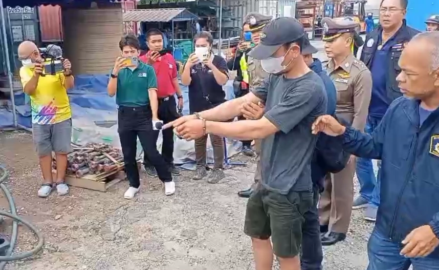 ตร.แหลมฉบัง รวบ 2 คนร้าย ลักขโมยสายไฟภายในท่าเรือ แถมยิงยามเพื่อเปิดทางหนี