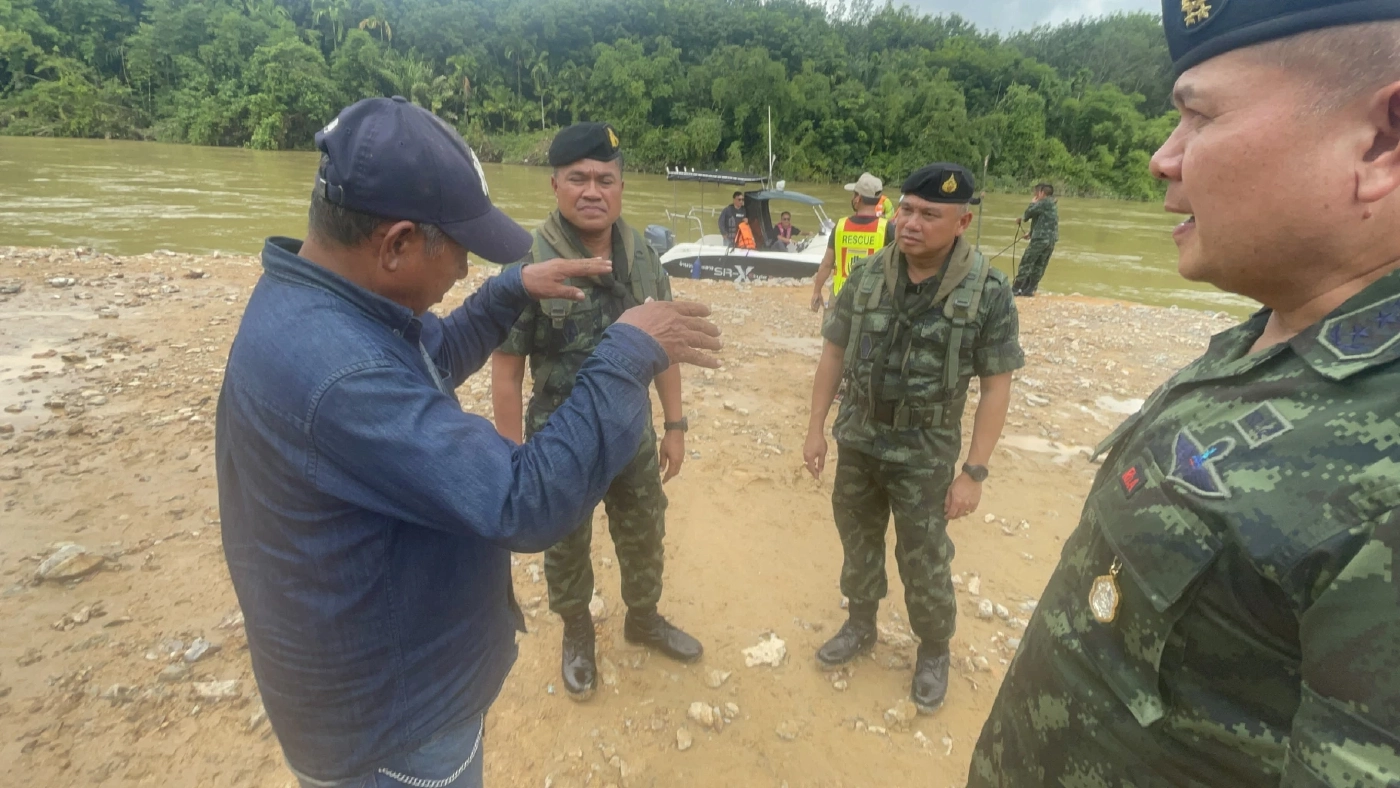 เร่งค้นหาวันที่ 3 ร่าง "สิบเอก" ถูกแก๊งค้ายางเถื่อนทำร้าย จมแม่น้ำกระบุรี