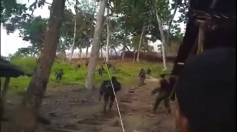 เปิดคลิป ทหารเมียนมา ทิ้งบอมบ์ตอบโต้ หลังถูก "กะเหรี่ยงคะยา" ซุ่มโจมตี