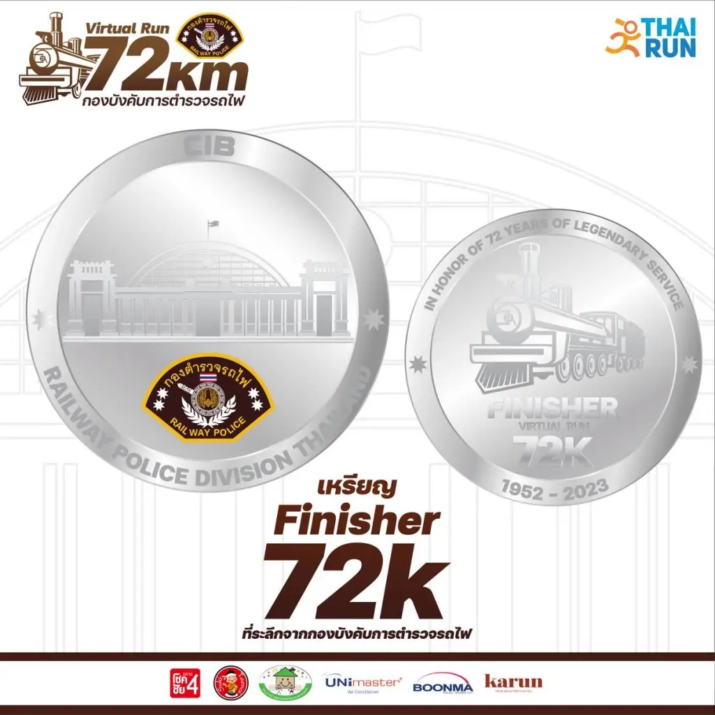 กิจกรรมเดิน-วิ่งสะสมระยะทาง 72 กม.-72 ปีตำรวจรถไฟ ให้บริการประชาชน