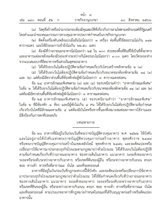 เช็กเลย กฎกระทรวง คุมความปลอดภัยอาคาร "ธุรกิจโรงแรม" แพ เต็นท์ โดนด้วย