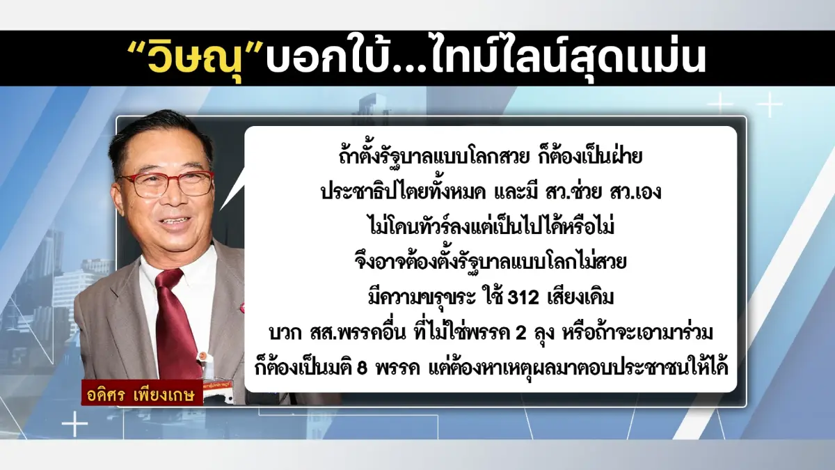 โมงยามระทึก! “วิษณุ” บอกใบ้...ไทม์ไลน์สุดแม่น