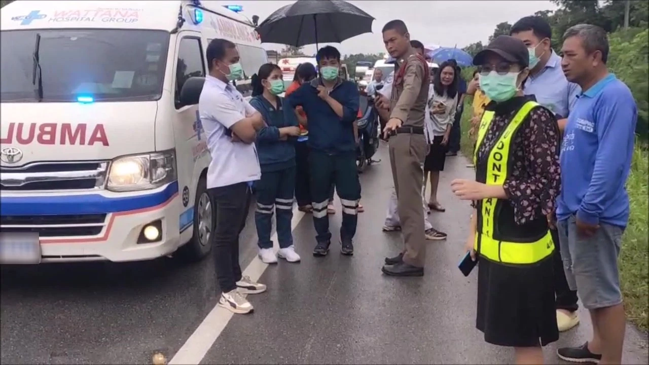 ยายใจสลาย สองหลานสาว ขี่จยย.ไปเรียน หลบจักรยานย้อนศรล้ม ถูก 18 ล้อทับดับ