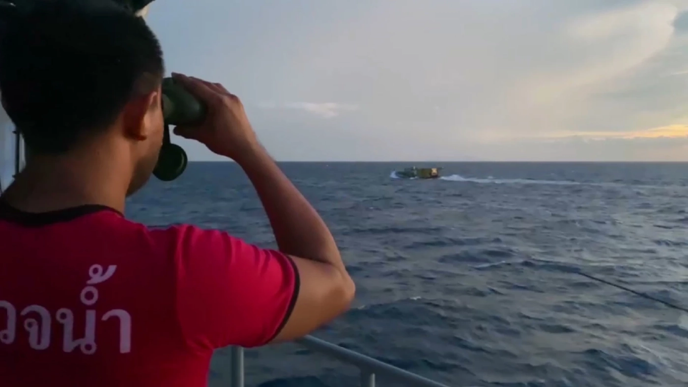 เปิดคลิป ตำรวจน้ำสงขลา ไล่ล่าเรือประมงเวียดนาม ทำประมงผิดกฎหมาย