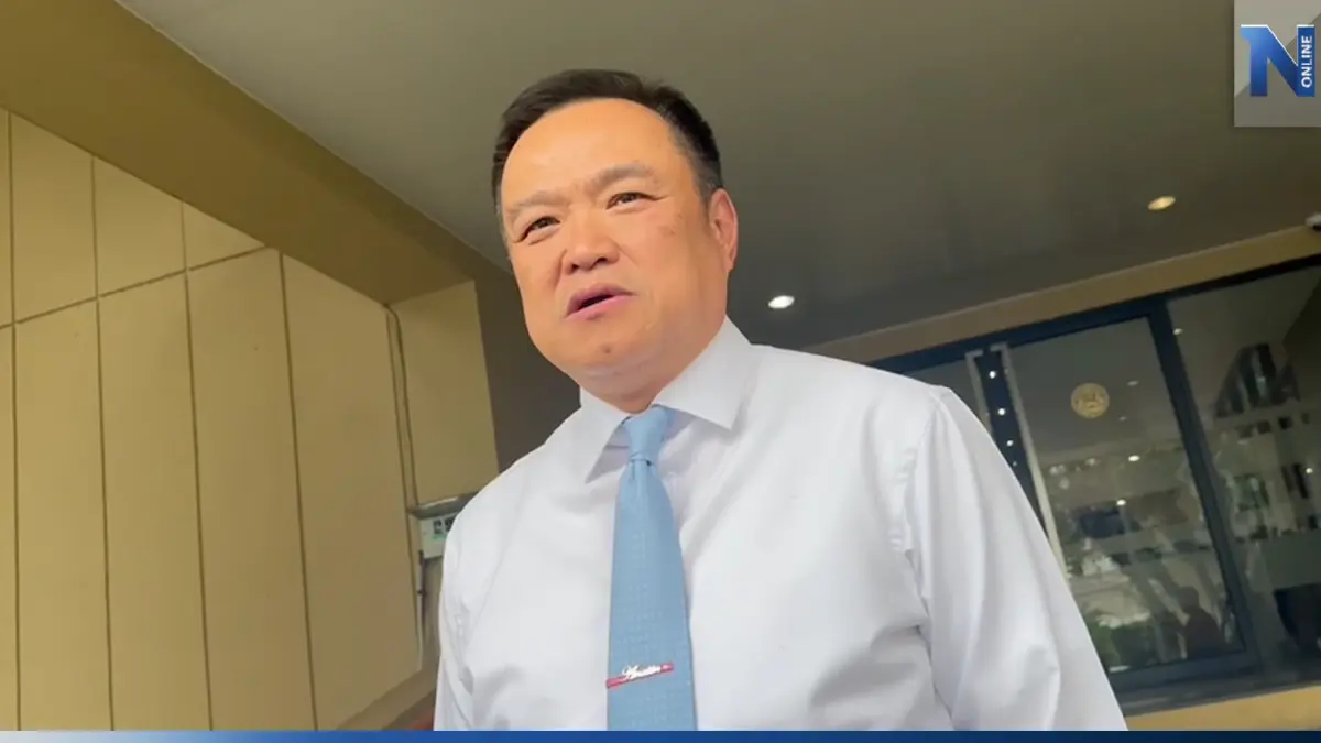 อนุทิน หัวหน้าพรรคภูมิใจไทย ใช้โอกาสประชุมรัฐสภา เดินหาเสียง สว.หนุน เศรษฐา นายกฯ