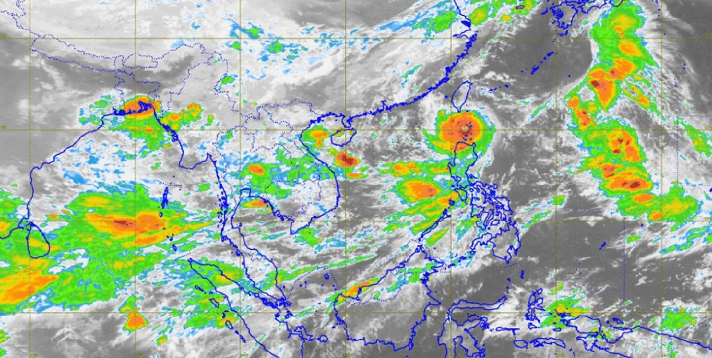 เปิดภาพถ่ายดาวเทียม "ร่องมรสุมกำลังแรง" กรมอุตุ เตือน"ฝนตกหนักถึงหนักมาก"