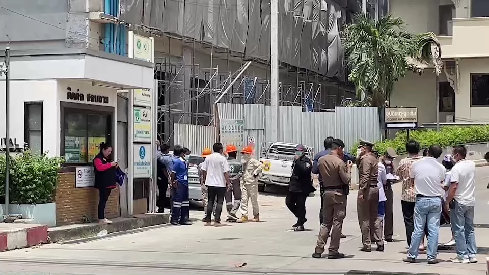 สั่งอพยพผู้ป่วย หลังเครนถล่ม "รพ.พุทธโสธร"งดรับผู้ป่วย ยกเว้นกรณีฉุกเฉิน