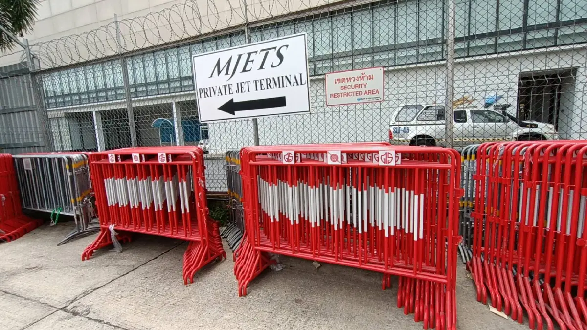 “เนวิน” ตรวจความเรียบร้อยอาคาร MJETS สถานที่รับ“ทักษิณ”