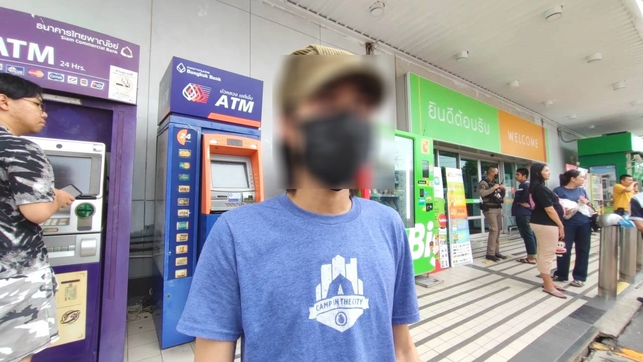 หนุ่มส่งพัสดุ สวมหมวกกันน็อกเข้าห้าง ตร.เตือนไม่ฟัง ถูกยิงเจ็บ