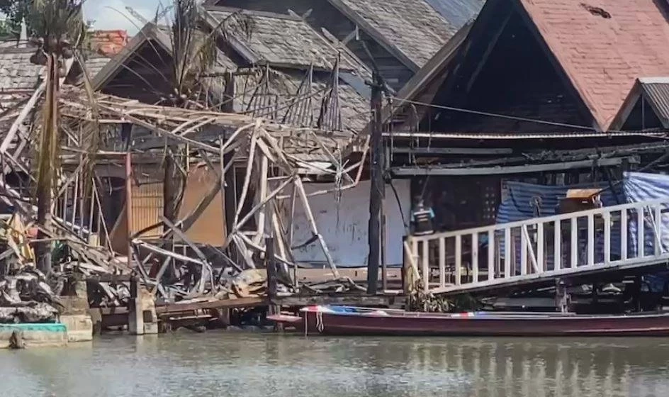 ไฟไหม้ ตลาดน้ำ 4 ภาค พัทยา ประเมินเบื้องต้นเสียหายไม่ต่ำกว่า 50 ล้านบาท