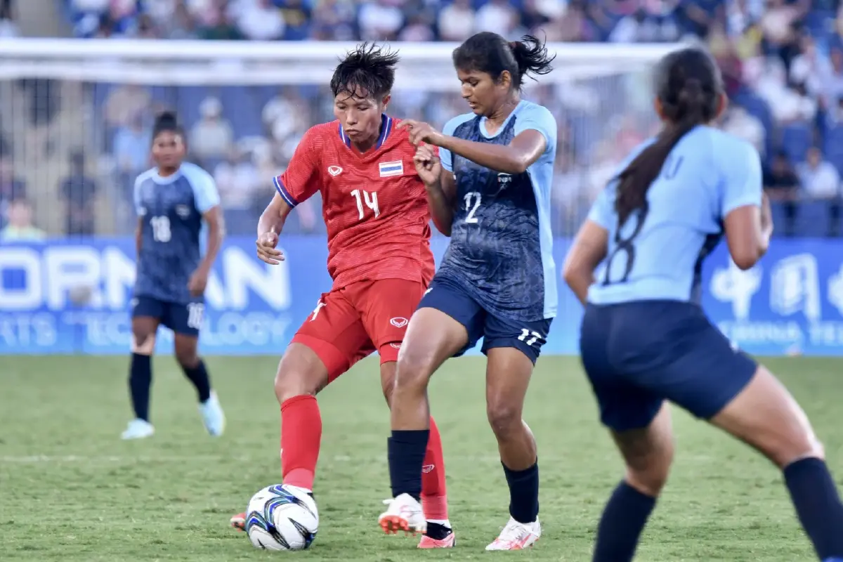 ฟุตบอลหญิงทีมชาติไทย เฉือน อินเดีย 1-0 เปิดหัวเอเชียนเกมส์ ครั้งที่ 19