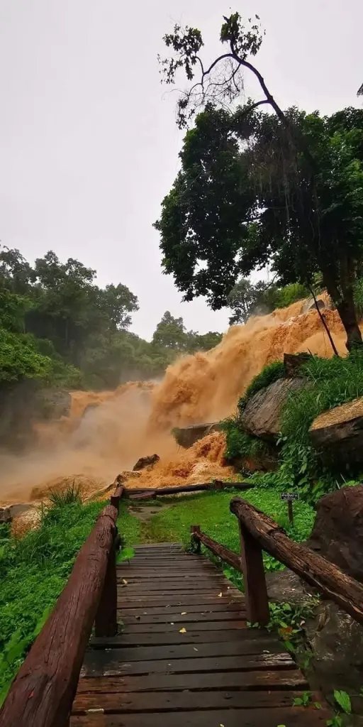 ฝนถล่มดอยอินทนนท์ น้ำป่าทะลัก "น้ำตกแม่กลาง" เตือน 2 ชุมชนเฝ้าระวัง