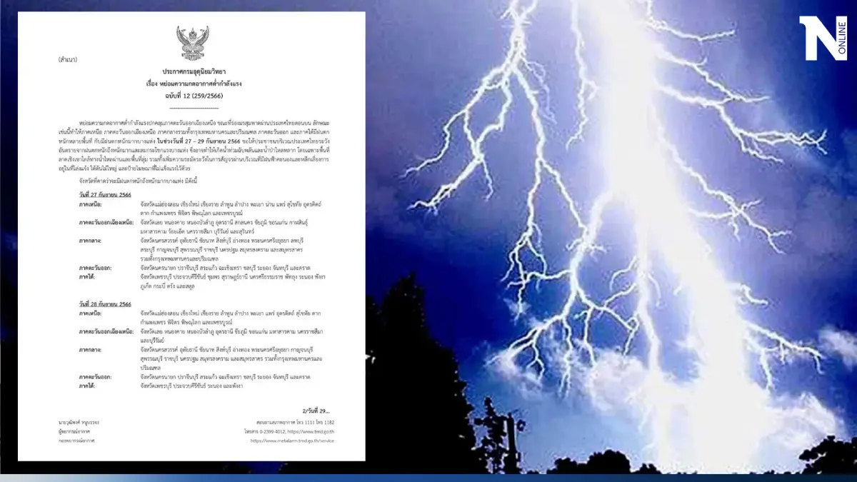 พยากรณ์อากาศวันพรุ่งนี้ เตือน 51 จังหวัด "ฝนถล่ม" เช็กพิกัดเสี่ยง น้ำท่วมฉับพลัน