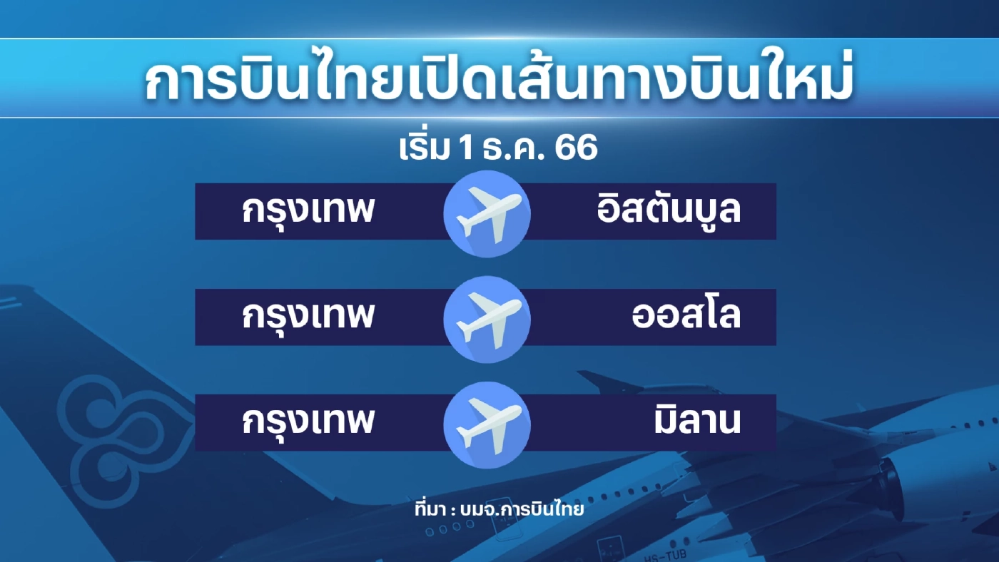 การบินไทยดีเดย์ 1 ธ.ค. เปิดบิน 'อิสตันบูล'