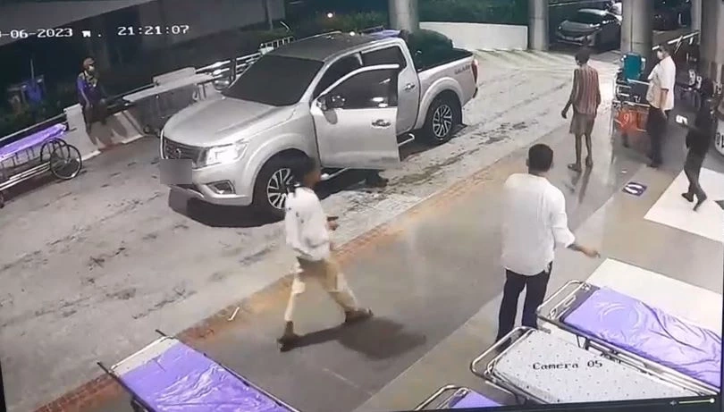 เปิดวงจรปิด 4 ตำรวจช่วยพา "พ.ต.ท.วศิน" ส่งรพ. หลังถูกนายหน่อง ยิงแขนซ้าย