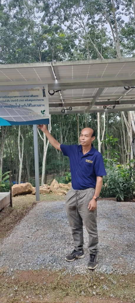 นายจัตุรัส กั้นสกุล เกษตรกรชาวสวนยางต้นแบบ