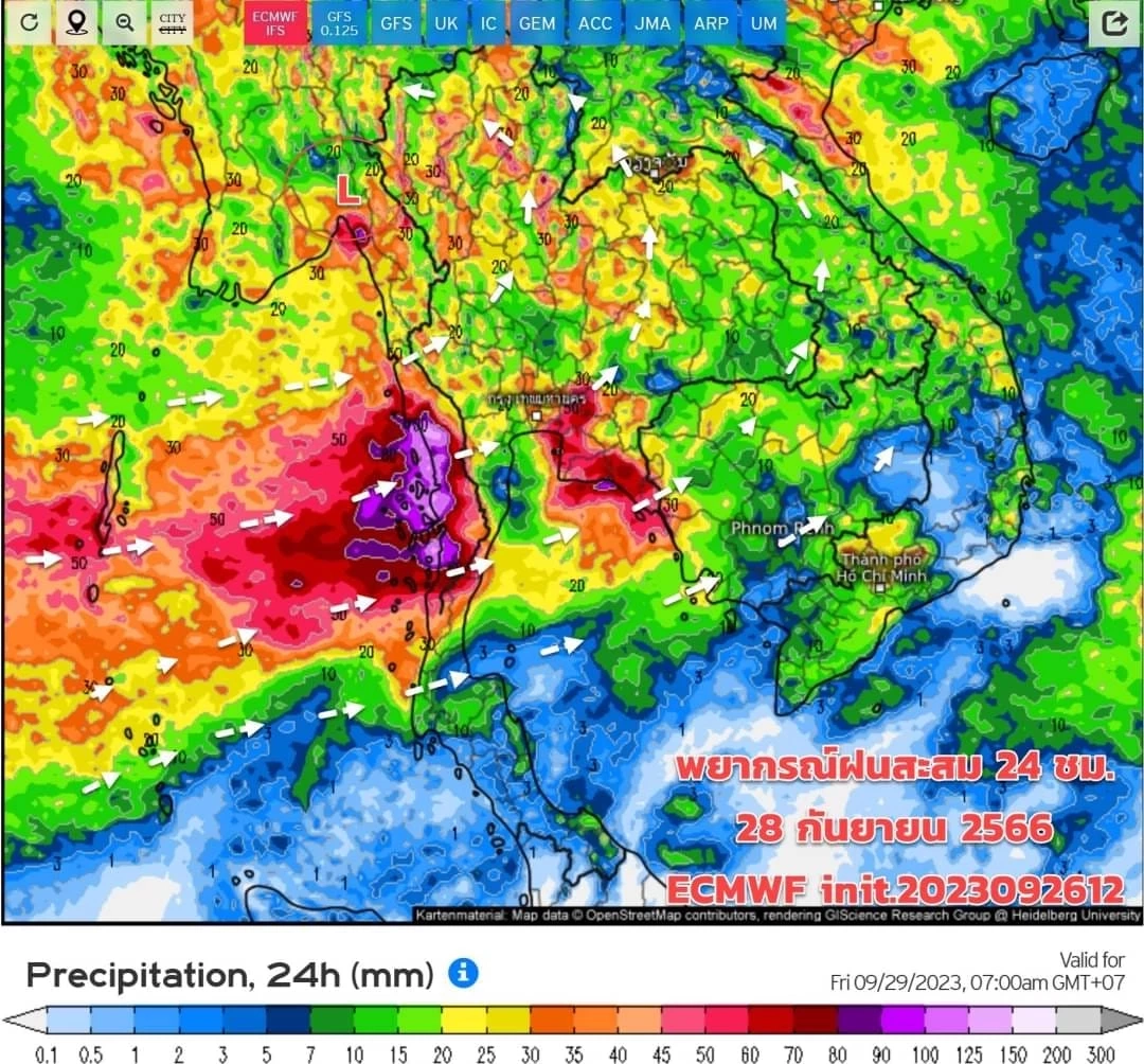 พยากรณ์อากาศวันนี้ ร่องมรสุมพาดผ่านไทย กรมอุตุฯแจ้งพิกัด"ฝนตกหนักมาก"