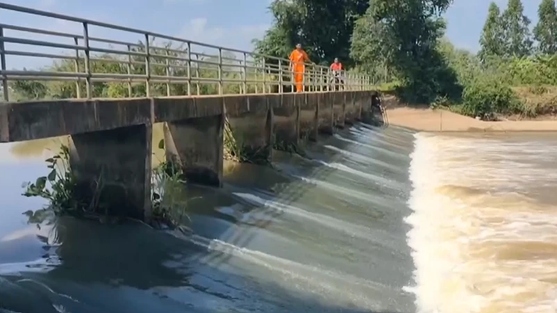 บริเวณฝายน้ำที่เกิดเหตุ