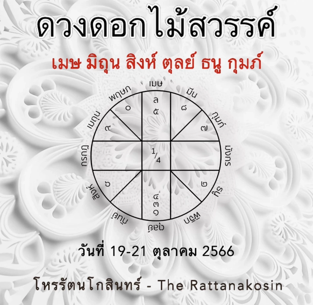 โหรรัตนโกสินทร์ ส่งโพสต์แจ้งข่าวดี ชี้ 6 ลัคนาราศี "ดวงดอกไม้สวรรค์"
