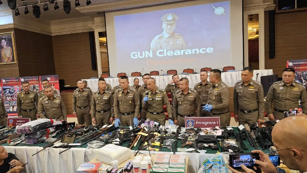 ผบ.ตร.แถลงผลระดมกวาดล้างยึดปืนทั่วประเทศได้กว่า 2,000 กระบอก 