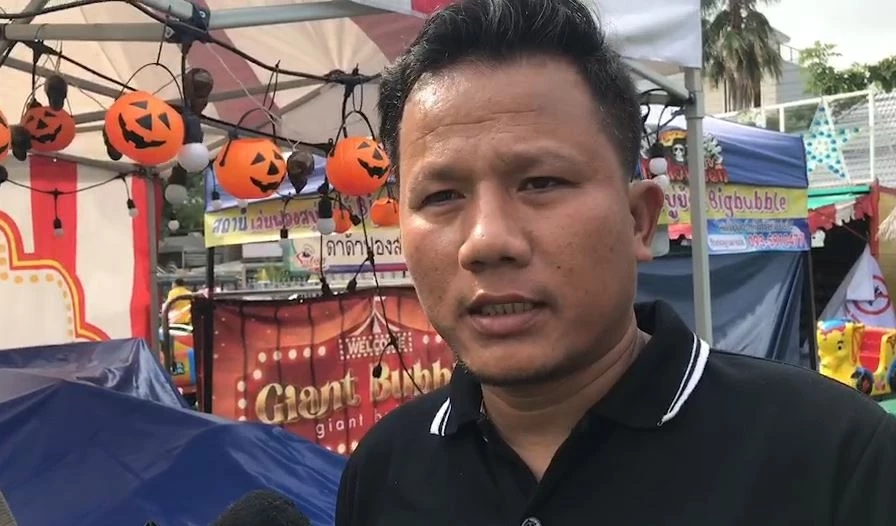 นายสมชาย ไชยดี ผู้จัดการและผู้เช่าสถานที่เปิดให้บริการสวนสนุก