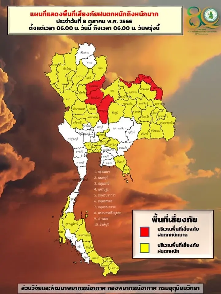พยากรณ์อากาศวันนี้ เตือนทุกภาคฝนตกหนัก พร้อมอัปเดตพายุไต้ฝุ่น “โคอินุ”
