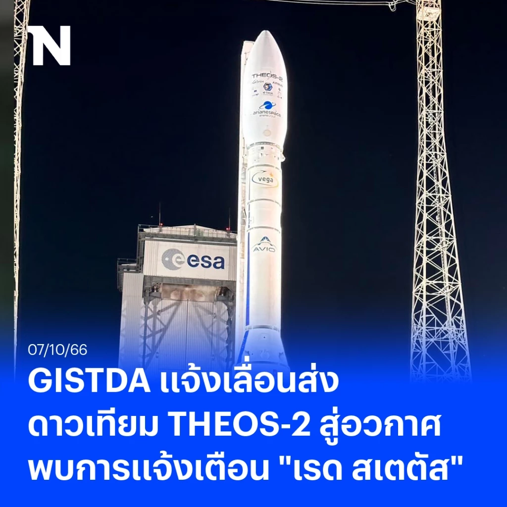 เผยสาเหตุ ทำไมเลื่อนส่งดาวเทียม THEOS-2 สู่อวกาศวันนี้