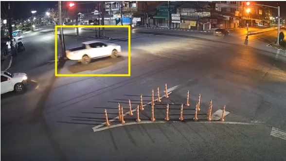 รถยนต์ที่พาเสี่ยแป้งหลบหนี