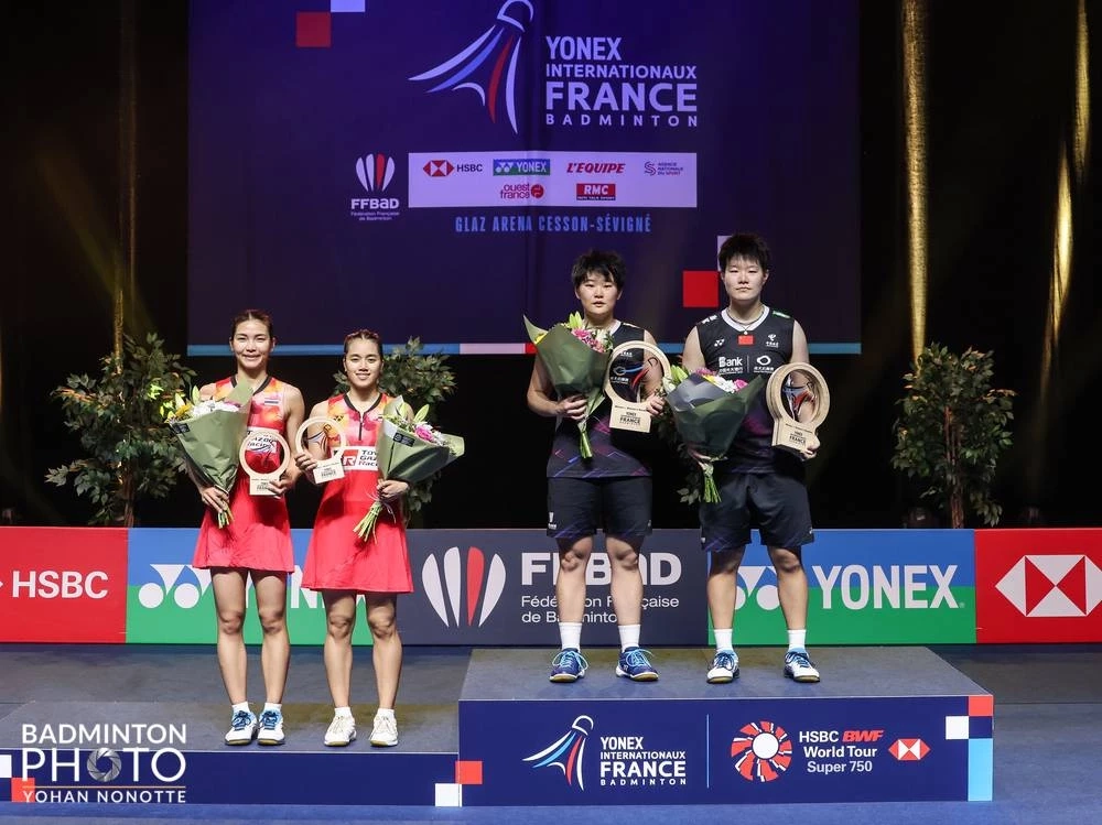 "กิ๊ฟ-วิว" พ่ายจีน 0-2 เกม คว้ารองแชมป์แบดมินตัน เฟรนช์ โอเพ่น