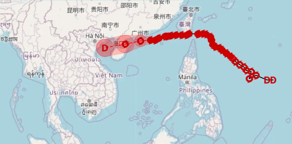 พยากรณ์อากาศวันนี้ อุตุฯ แจ้ง พท."ฝนตกหนัก" พร้อมอัปเดตพายุไต้ฝุ่น “โคอินุ”