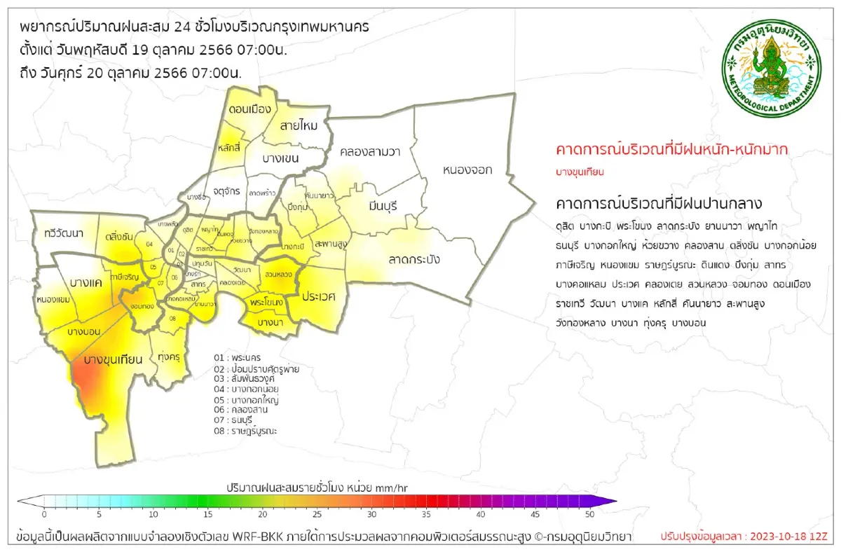 กรมอุตุฯ ประกาศเตือน พายุซันปา ฉบับที่ 10 ภาคใต้-ตะวันออก รับมือฝนตกหนัก 