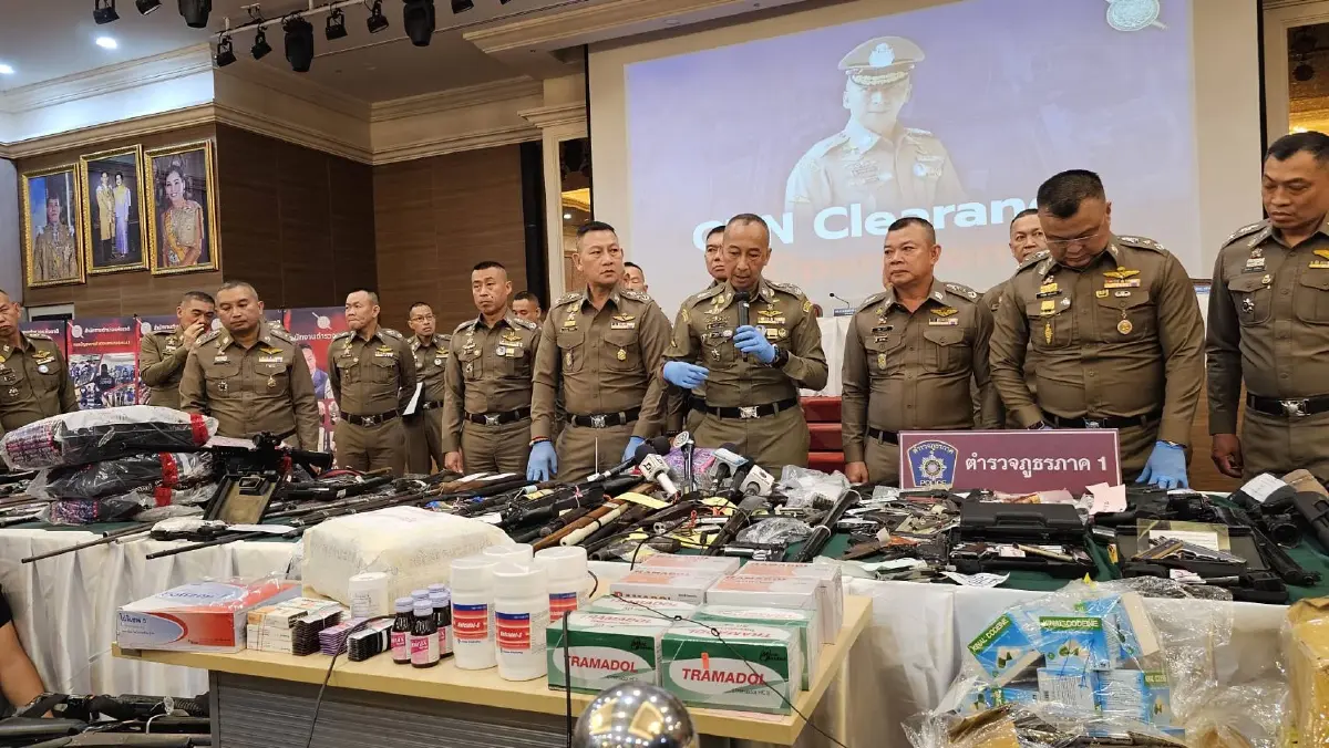 ผบ.ตร.แถลงผลระดมกวาดล้างยึดปืนทั่วประเทศได้กว่า 2,000 กระบอก 