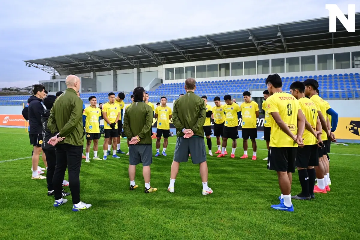 ทีมชาติไทย ซ้อมครั้งแรกหลังถึงจอร์เจีย "มาโน่" หวังทีมเร่งปรับตัวได้เร็ว