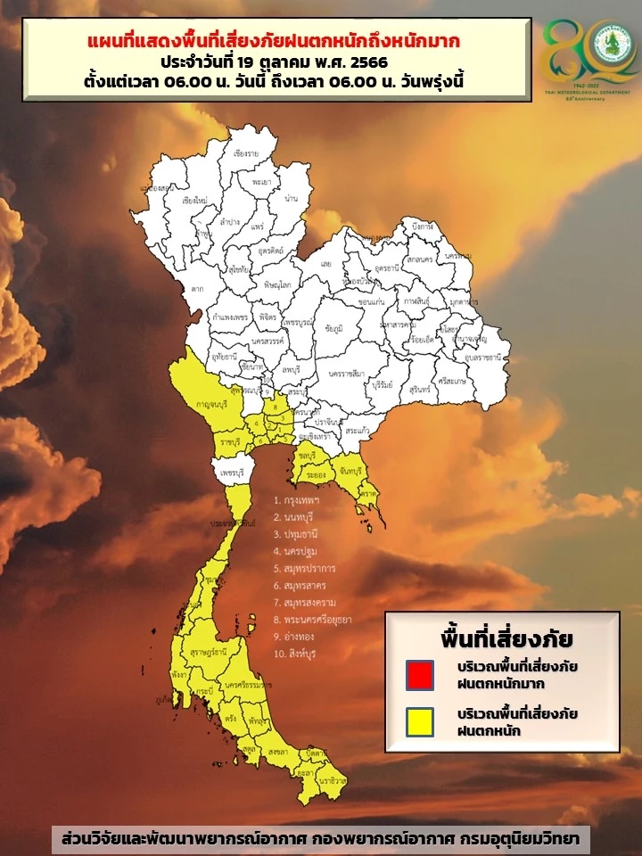 พยากรณ์อากาศวันนี้ กรมอุตุฯ แจ้ง 3 ภาค ฝนตกหนัก อัปเดต พายุซันปา เพิ่มความแรง