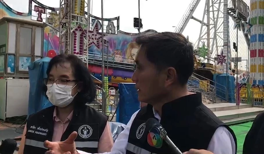 พบเครื่องเล่น "ปลาหมึกยักษ์" เชื่อมที่นั่งแทนนอตยึด จนชำรุดหล่นกระแทกพื้น