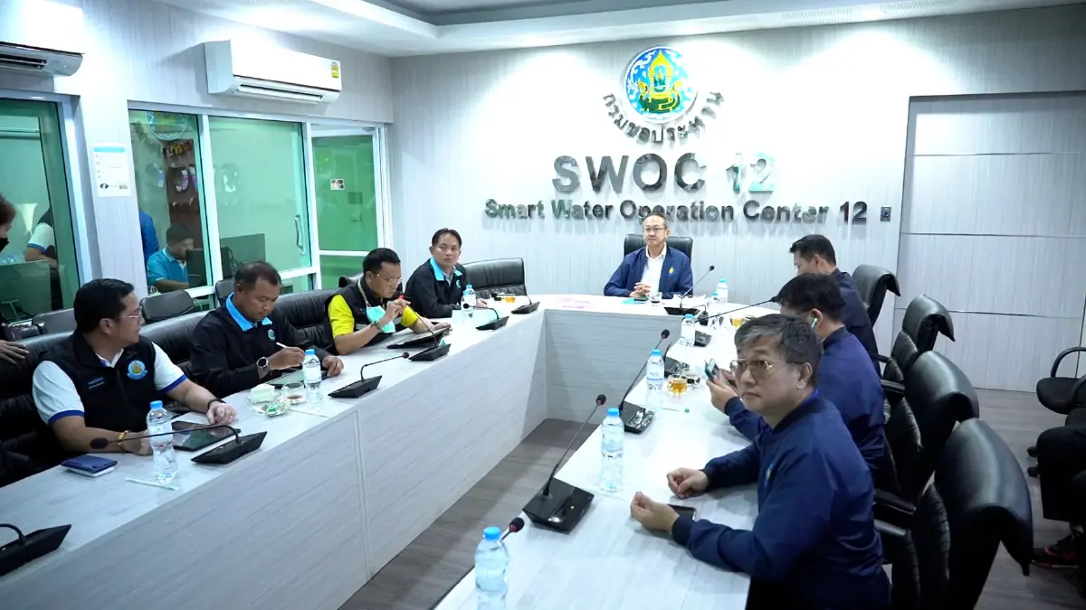เลขา สทนช.ลงพื้นที่ติดตามสถานการณ์น้ำเขื่อนเจ้าพระยา