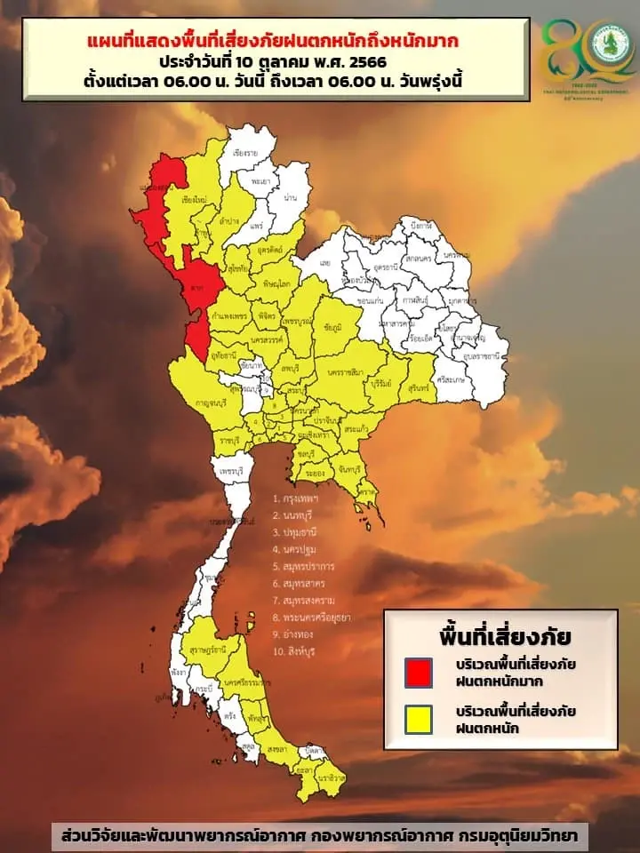 พยากรณ์อากาศวันนี้ เตือน 48 จังหวัดฝนถล่ม โดยเฉพาะพื้นที่ "ภาคเหนือ"