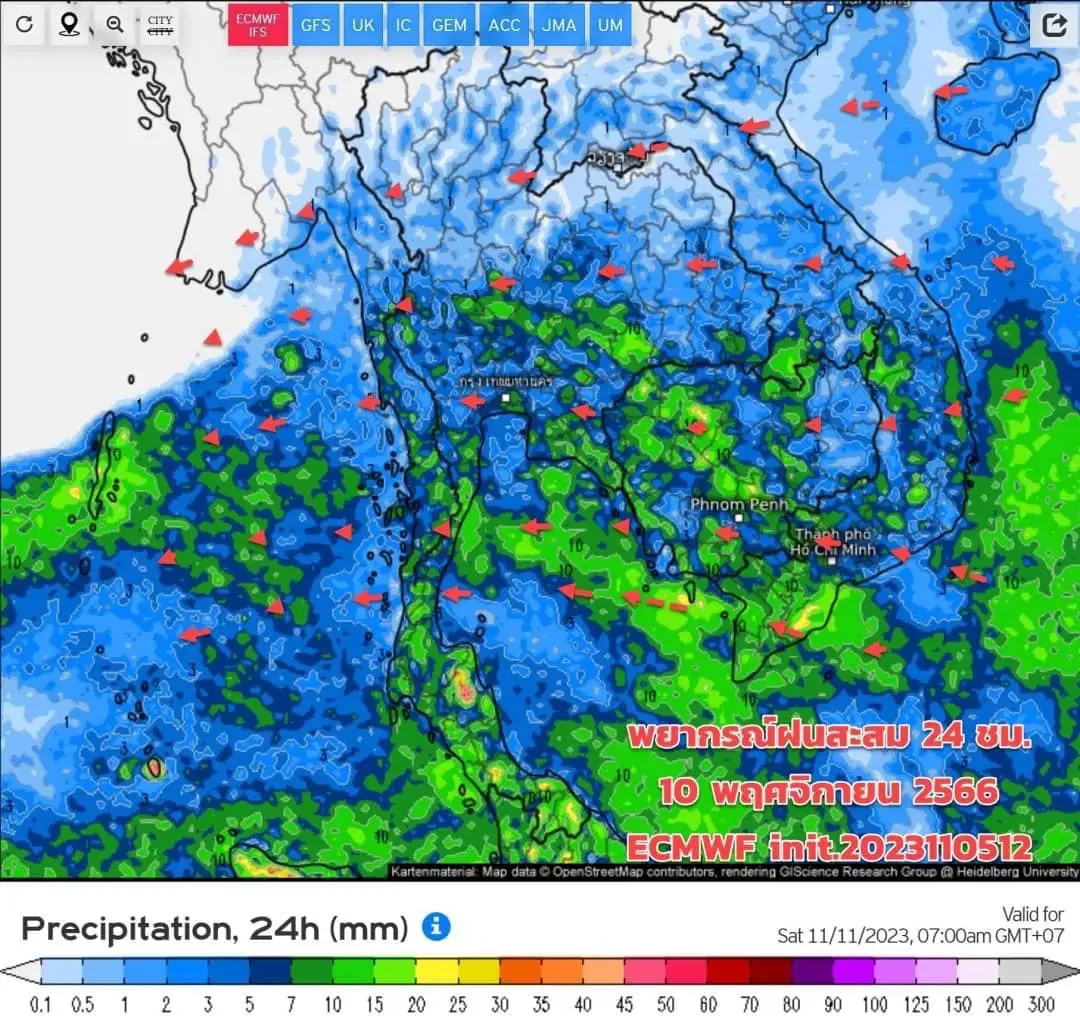 กรมอุตุฯ เตือน รับมือฝนฟ้าคะนองทั่วไทย ใต้ยังอ่วมหนัก ร้อยละ 60 ของพื้นที่ 