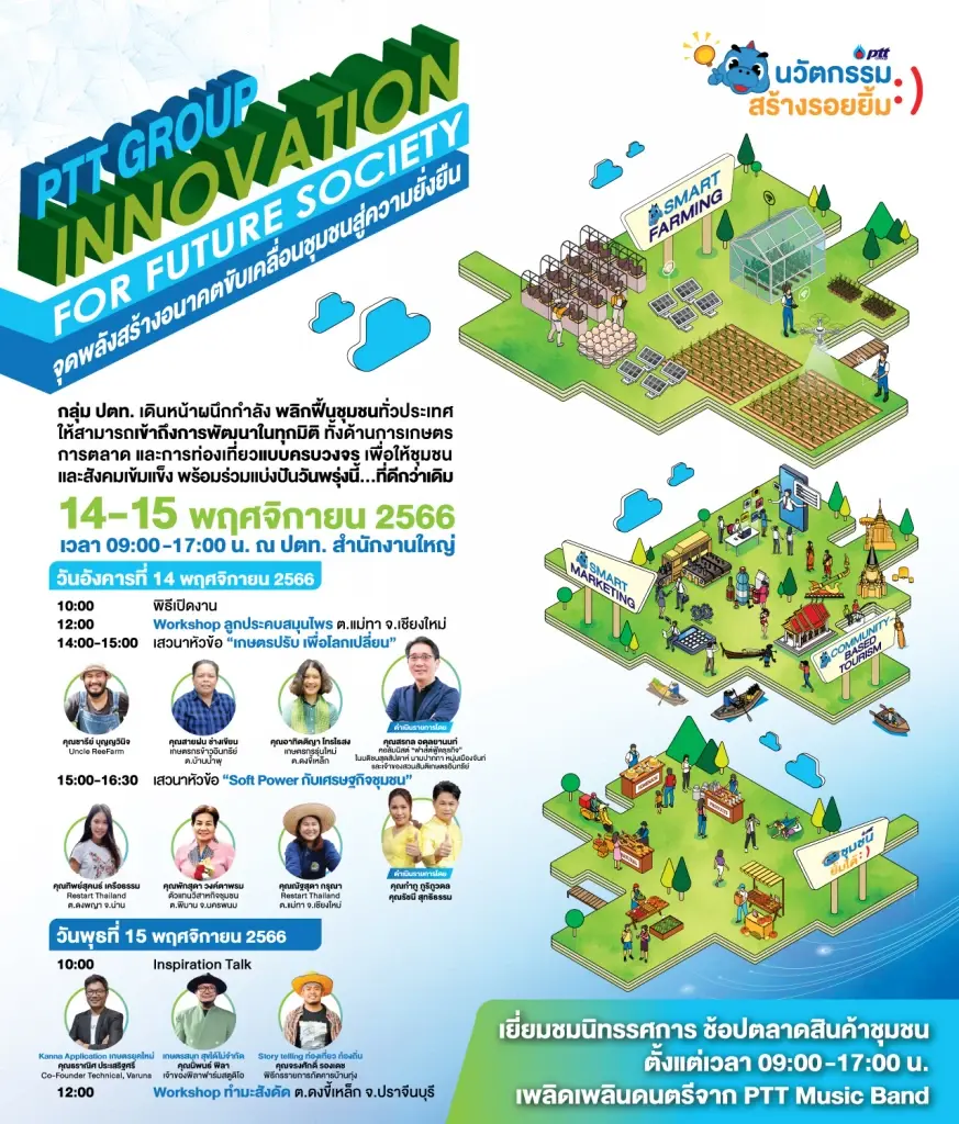 กลุ่ม ปตท. เชิญร่วมงาน 'PTT Group Innovation for Future Society' 14-15 พ.ย. 66 นี้