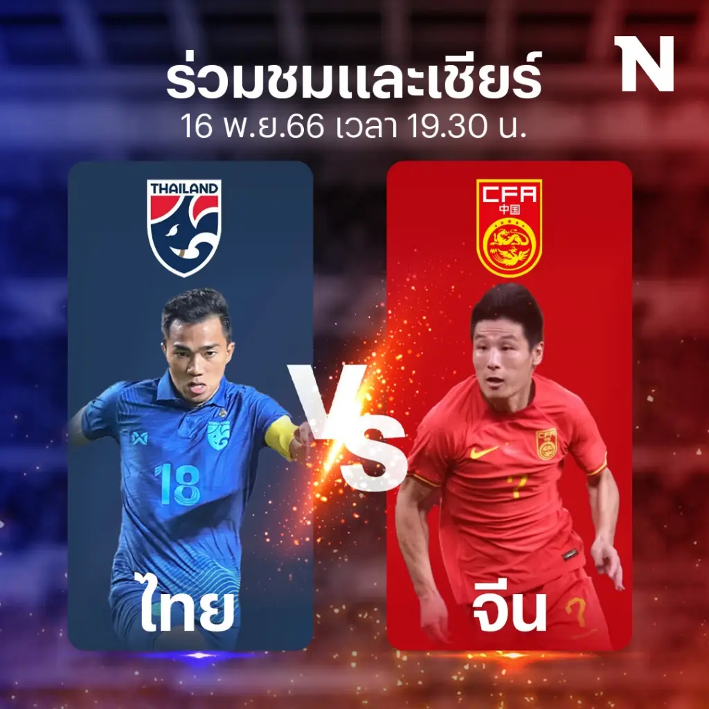 ไทย พบ จีน ศึกคัดบอลโลกคืนนี้