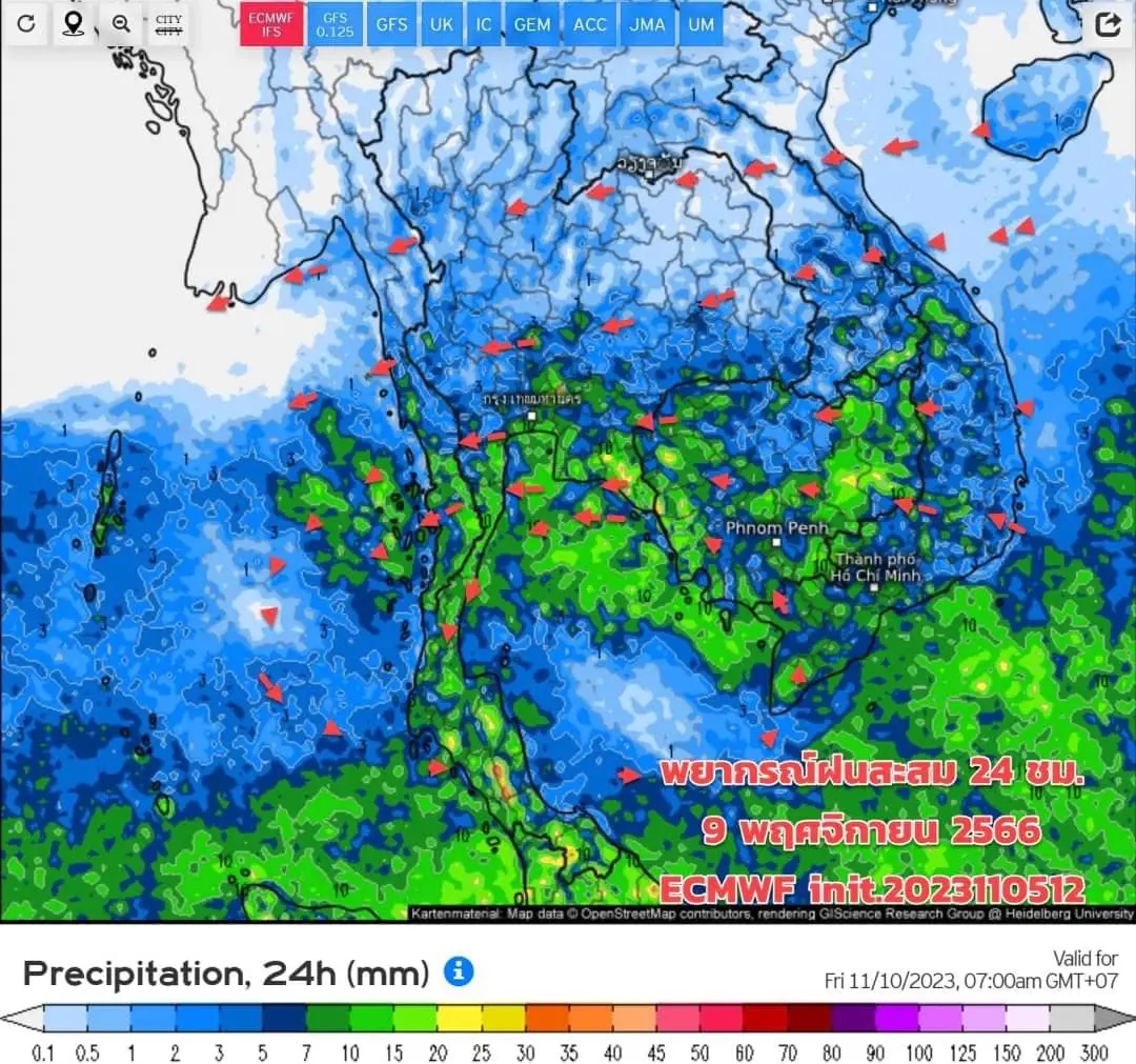 กรมอุตุฯ เตือน รับมือฝนฟ้าคะนองทั่วไทย ใต้ยังอ่วมหนัก ร้อยละ 60 ของพื้นที่ 