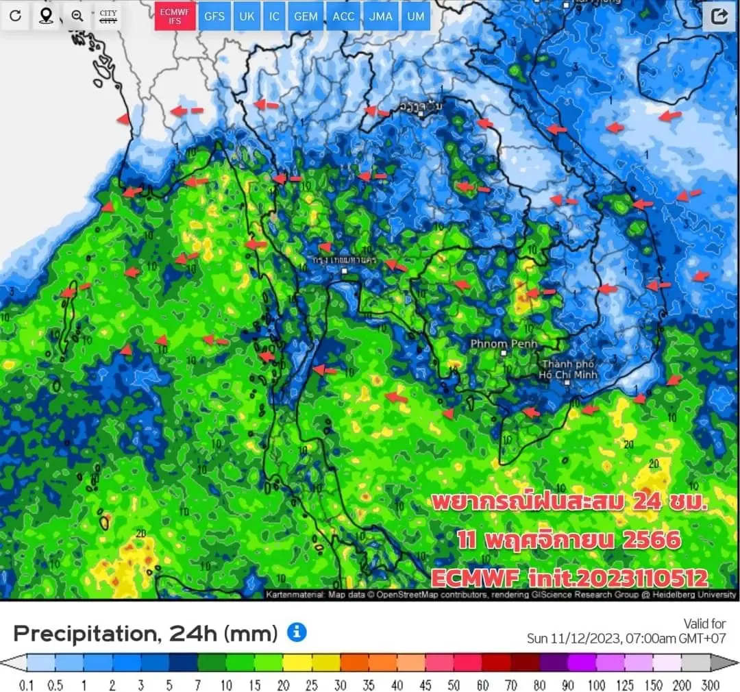 กรมอุตุฯ เตือน รับมือฝนฟ้าคะนองทั่วไทย ใต้ยังอ่วมหนัก ร้อยละ 60 ของพื้นที่ 