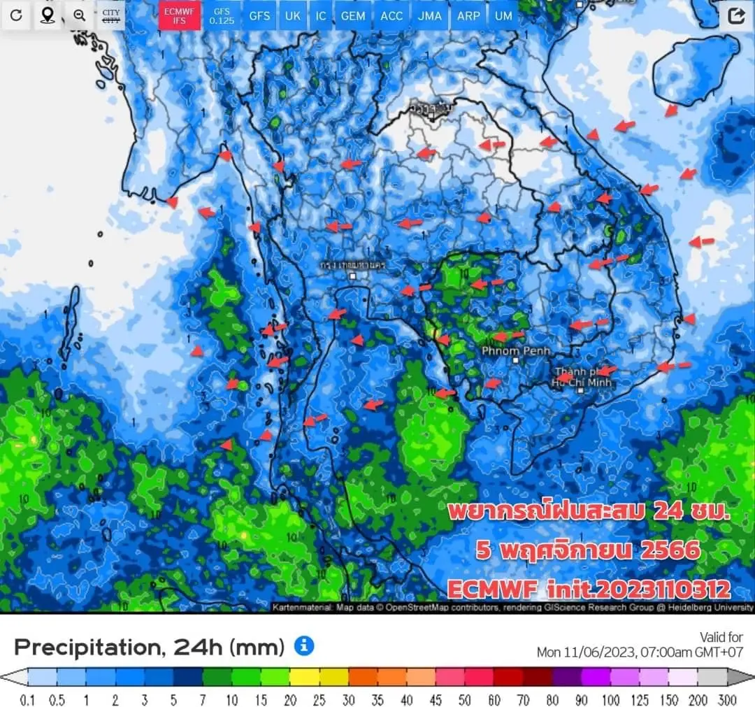 เตือน พรุ่งนี้ 4 ภาคมีหมอกในตอนเช้า ฝนฟ้าคะนองทั่วไทย ใต้มีฝนตกหนักบางแห่ง  