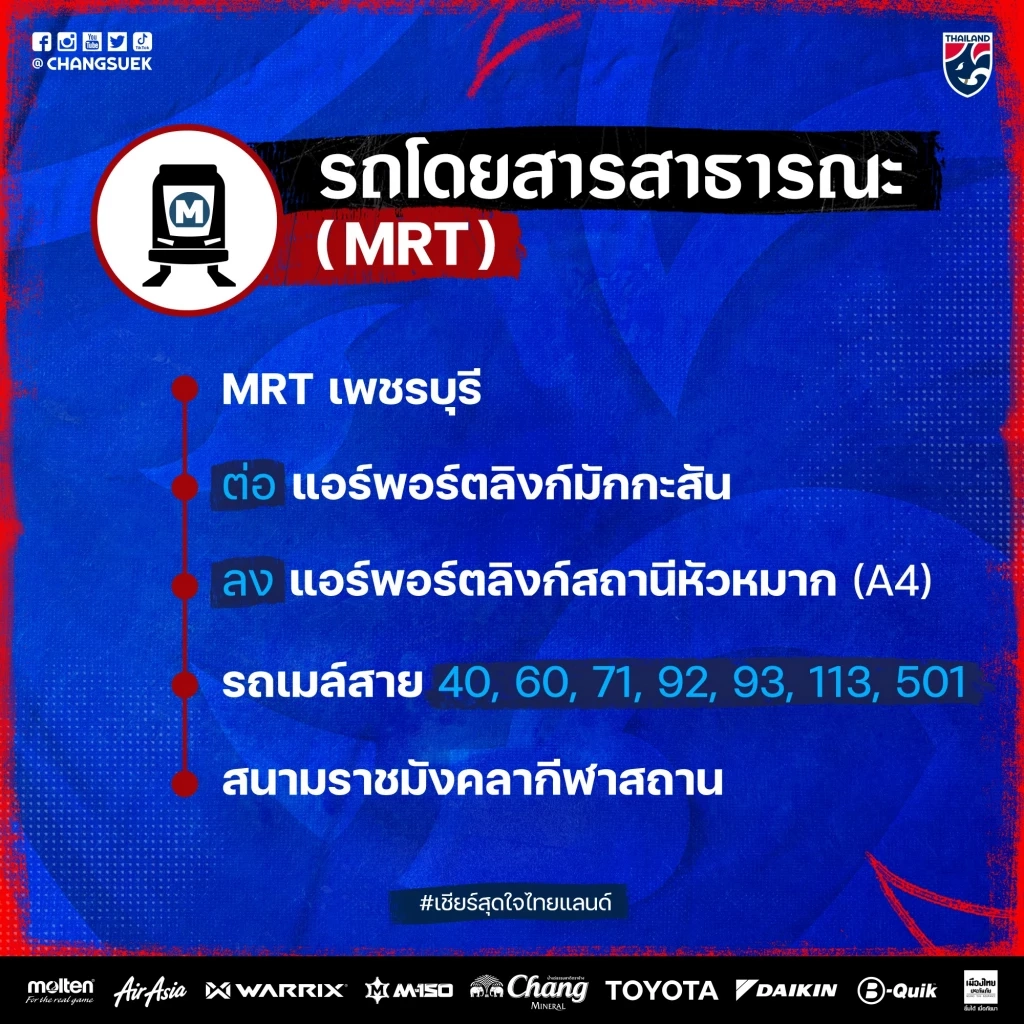 การเดินทางด้วยรถไฟฟ้าใต้ดิน MRT