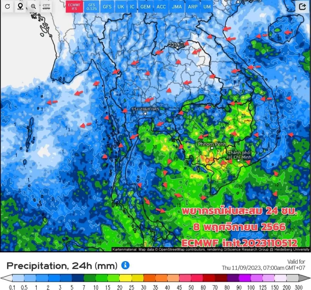 กรมอุตุฯ เตือน รับมือฝนฟ้าคะนองทั่วไทย ใต้ยังอ่วมหนัก ร้อยละ 60 ของพื้นที่ 