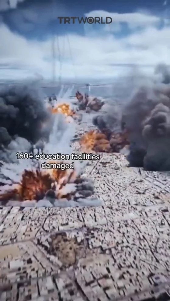 ภาพจำลองการโจมตี 3D จากสำนักข่าว TRT World ของตุรกี